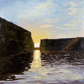 'Sunrise in Coliemore' by Avril Murphy Allen