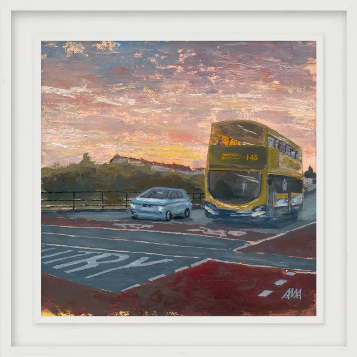 Evening Bus Framed