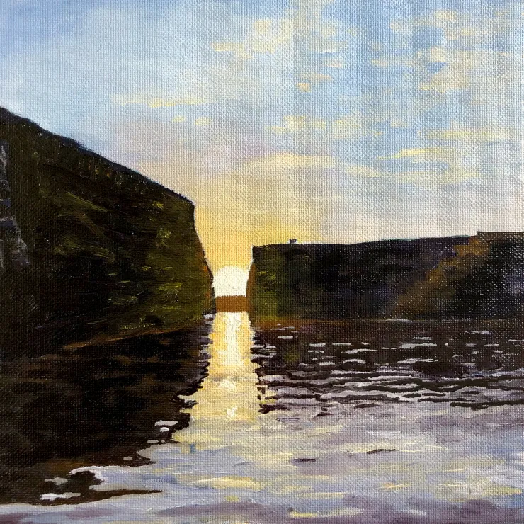 'Sunrise in Coliemore' by Avril Murphy Allen