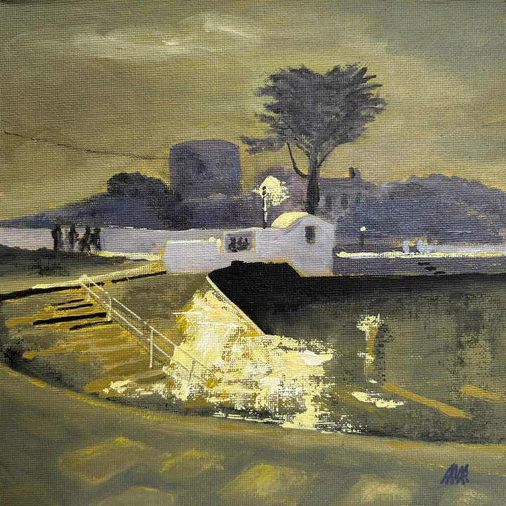 Painting of First Light at Sandycove